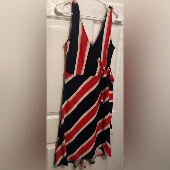 *NWOT* Dex striped wrap dress - Picture 3 of 7